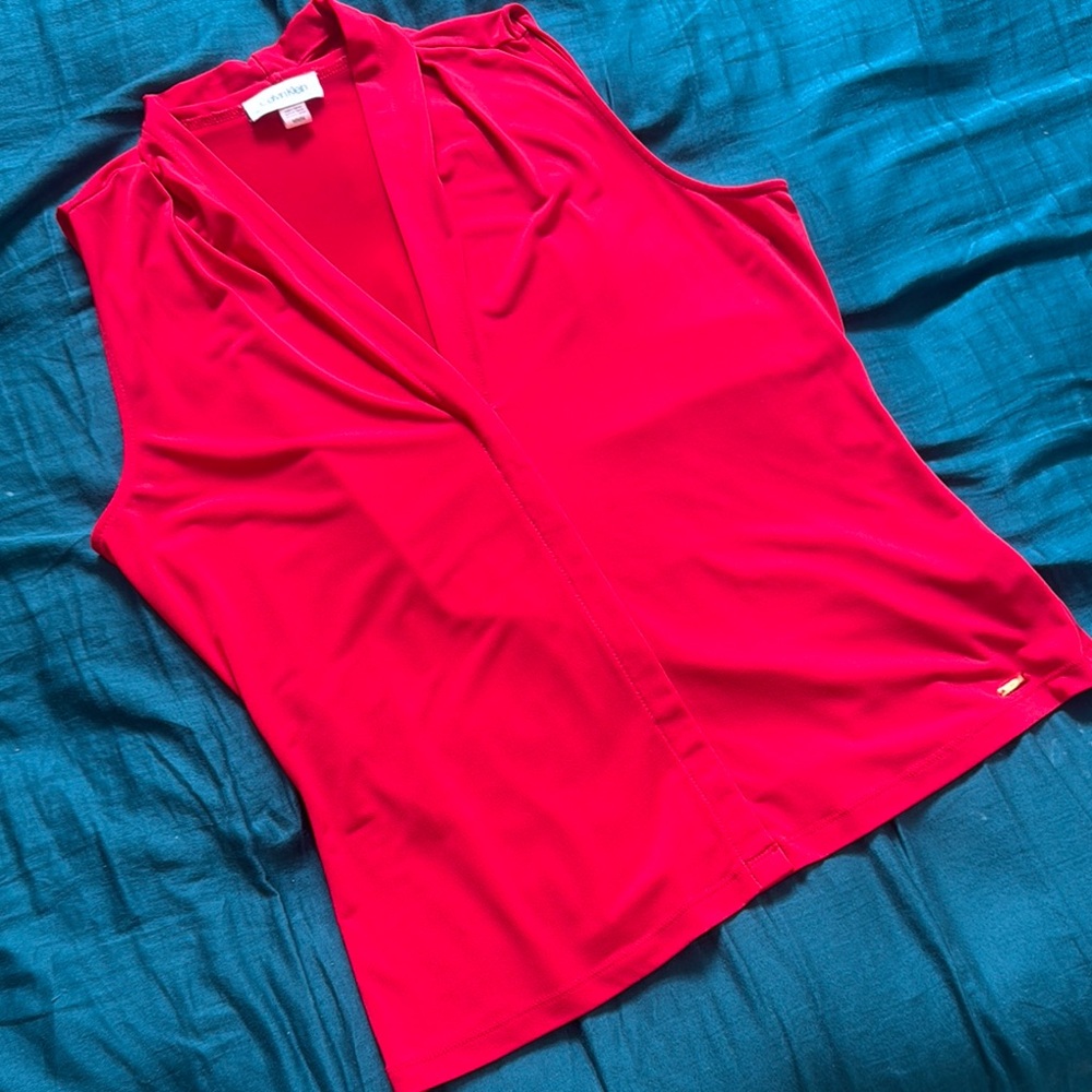 Women's Sleeveless Red Top
